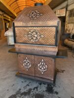 Bakır barbeku Arabası