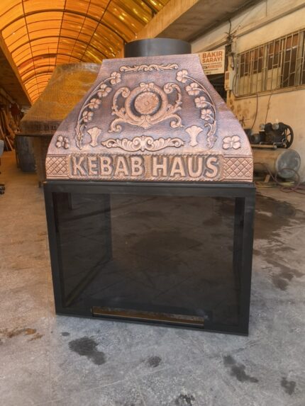 Bakır Ocakbaşı Mangal - Camlı Model