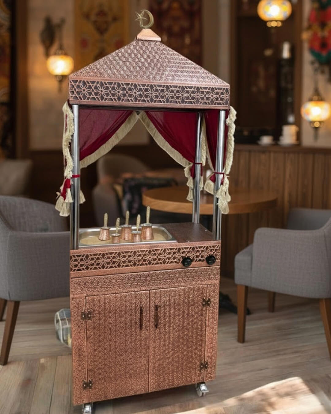 arabali-kumda-kahve-makinesi Arabalı Kumda Kahve Makinesi